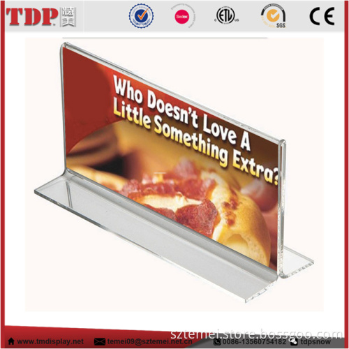 factory wholesale multi-used straight landscape clear acrylic menu holder